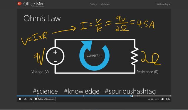Screenshot of Office Mix