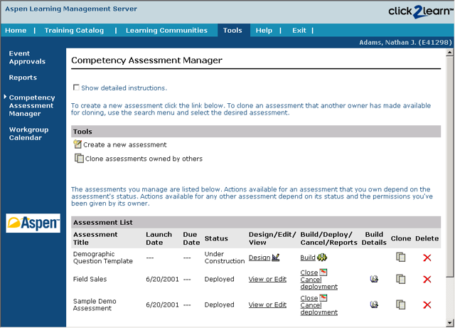Screenshot of Aspen 1.0/1.1