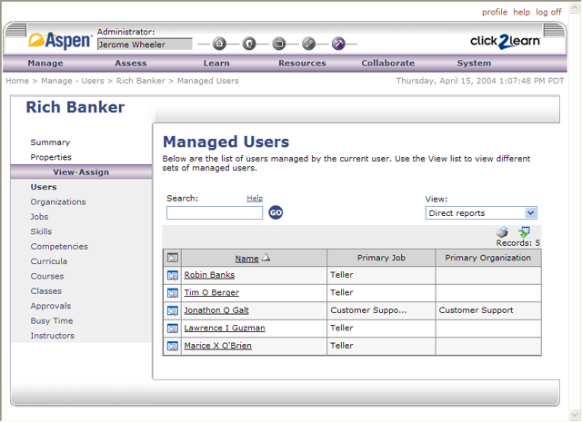 Screenshot of Aspen 2.0