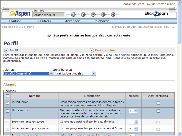 Screenshot of Aspen 2.1