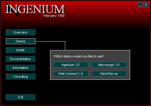 Screenshot of Ingenium 3.0 CD-ROM