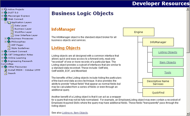 Screenshot of Ingenium 5.0 Developer Resource Center