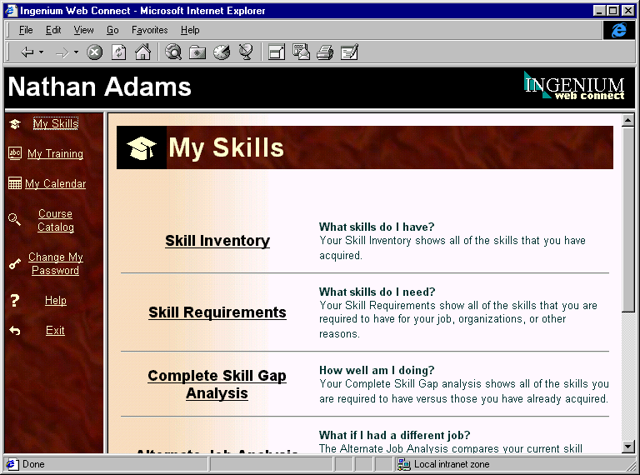 Screenshot of Ingenium Web Connect 1.0