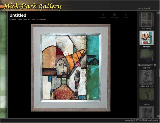 Screenshot of Mickpark.net 2004